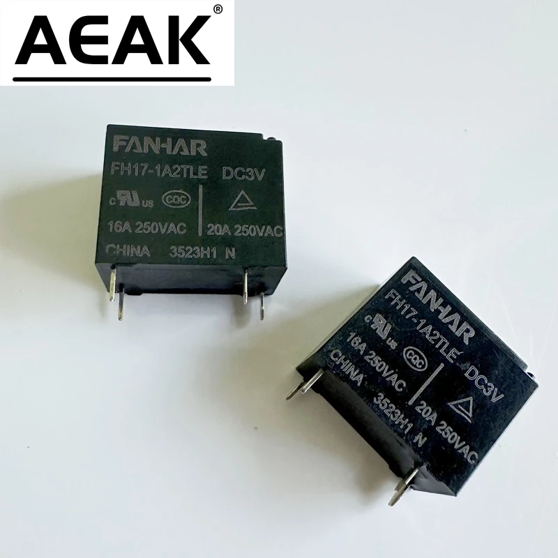 FANHAR Relay module FH17-1A2TLE-DC3V(SS) 16A 250VAC 20A 250VAC Original New AEAK