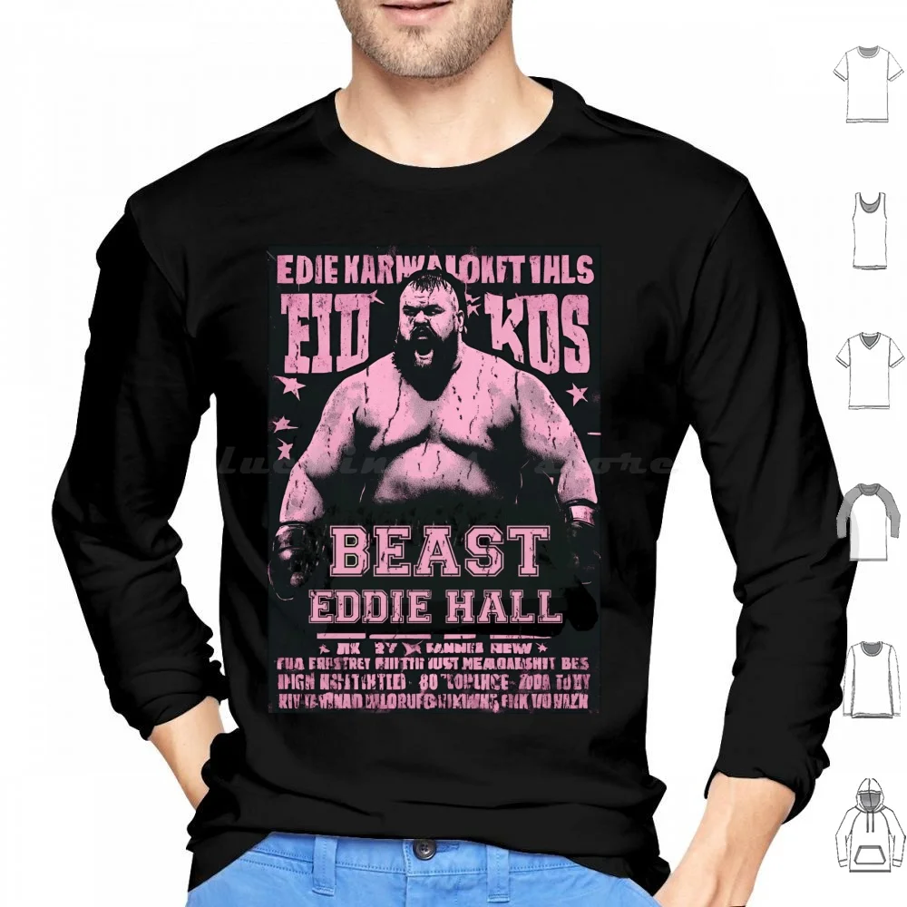 The Ed Hall Strongman Vintage Eddie Hall Is The Knockout Beast Boxing Day Sudaderas con capucha de manga larga Ed Hall Strongman Eddie