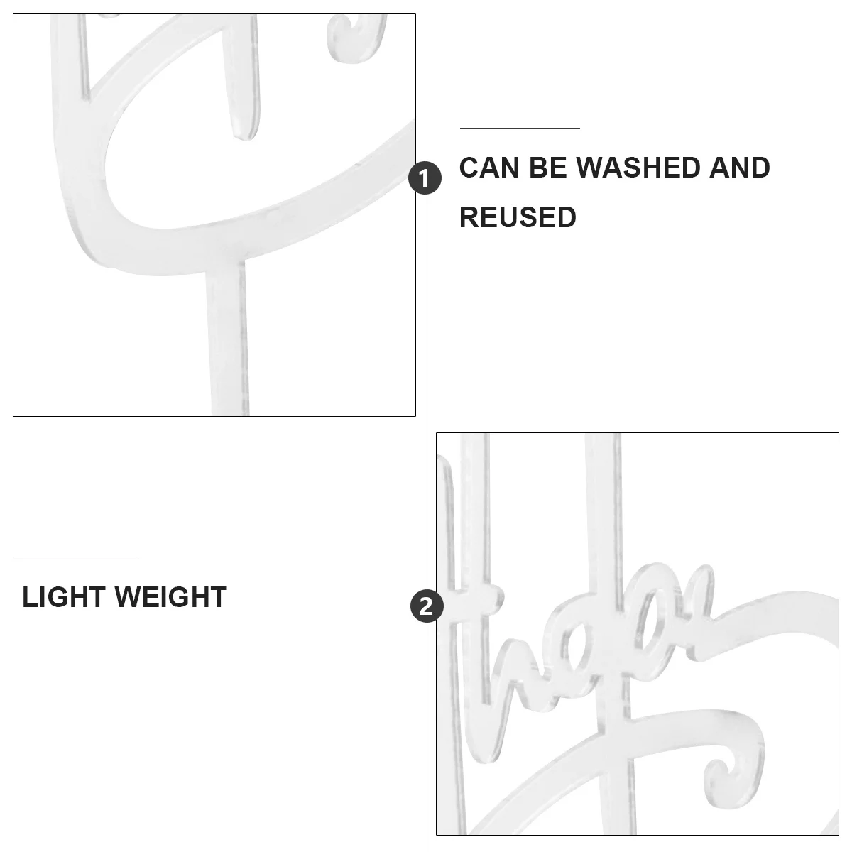 

10pcs Acrylic For Kids Party Baby Shower Happy Birthday Birthday Cake Topper Acrylic Cupcake Decor Decoration Cake Topper