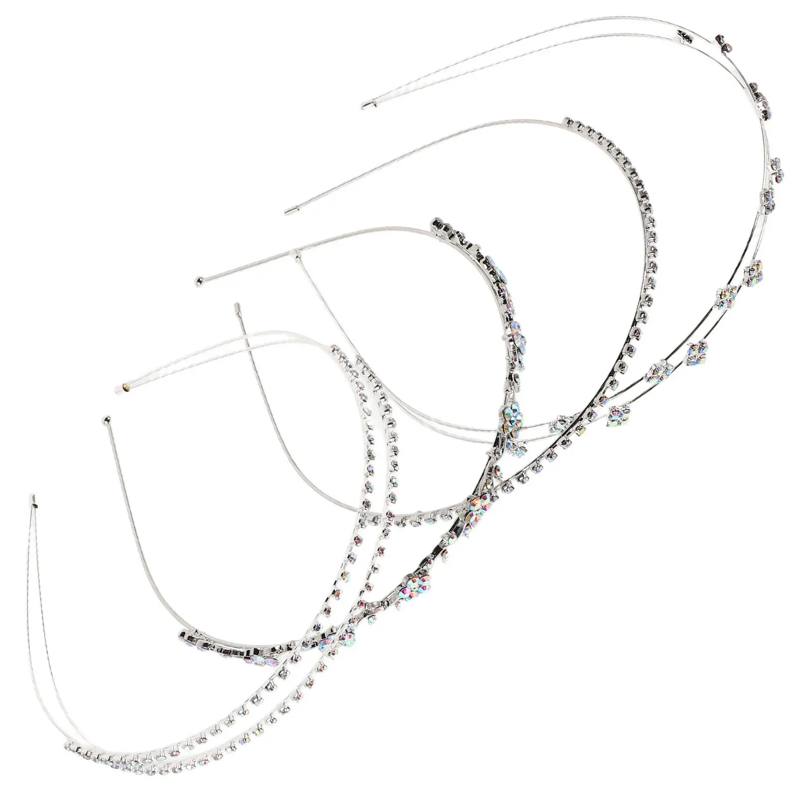 

4Pcs Bridal Rhinestone Hairband Set Decorative Headpiece Wedding Hair Accessories Bridal Hair Decoration for Brides Special