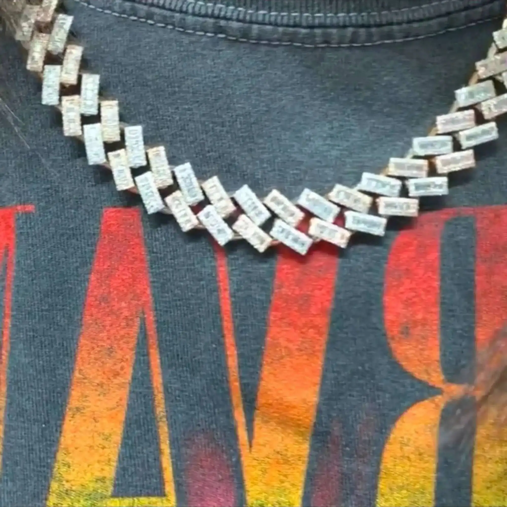 

Трендовая высококачественная индивидуальная 18-миллиметровая кубинская цепочка с муассанитом и бриллиантами, стерлинговое серебро 925 пробы, розовое золото, бриллиантовая цепочка