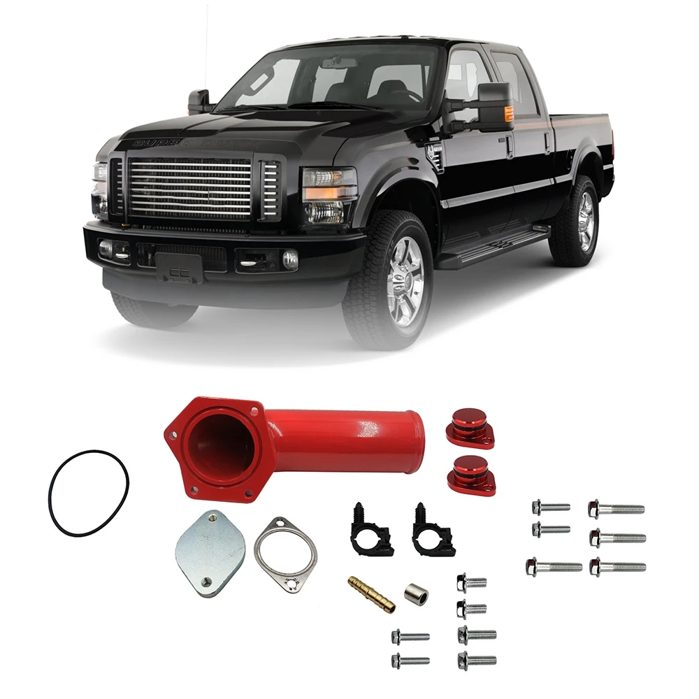 For Ford 2008-2010 F250 F350 Powerstroke 6.4L Intake Elbow Diecast Valve Kit