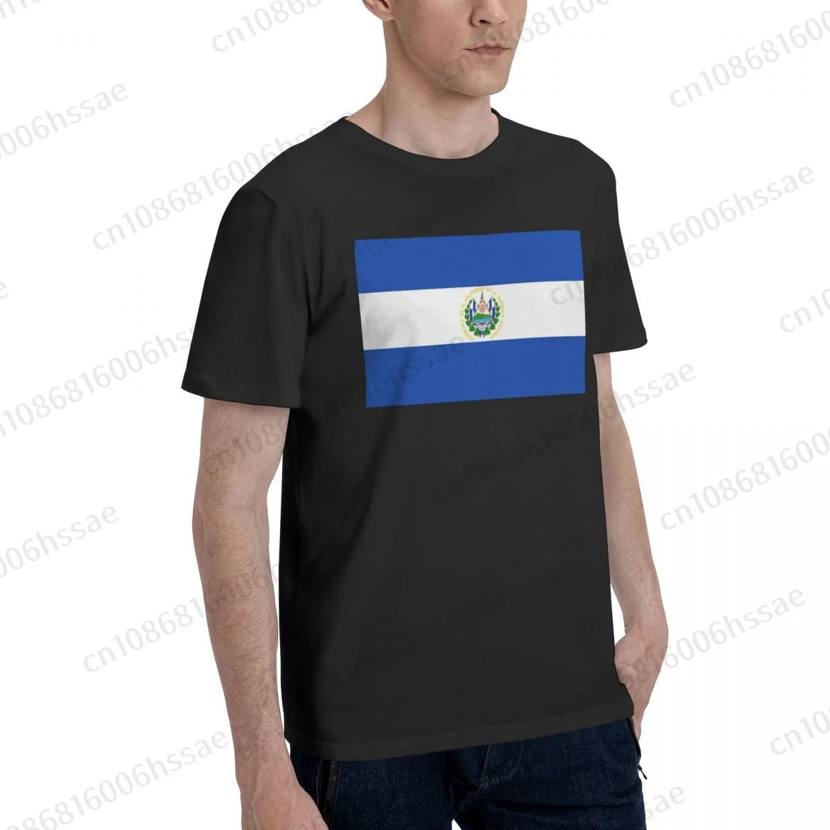 El Salvador Flag 2 T Shirt Men Fashion T-shirt Cotton Tshirt Tops Tees Short Sleeve