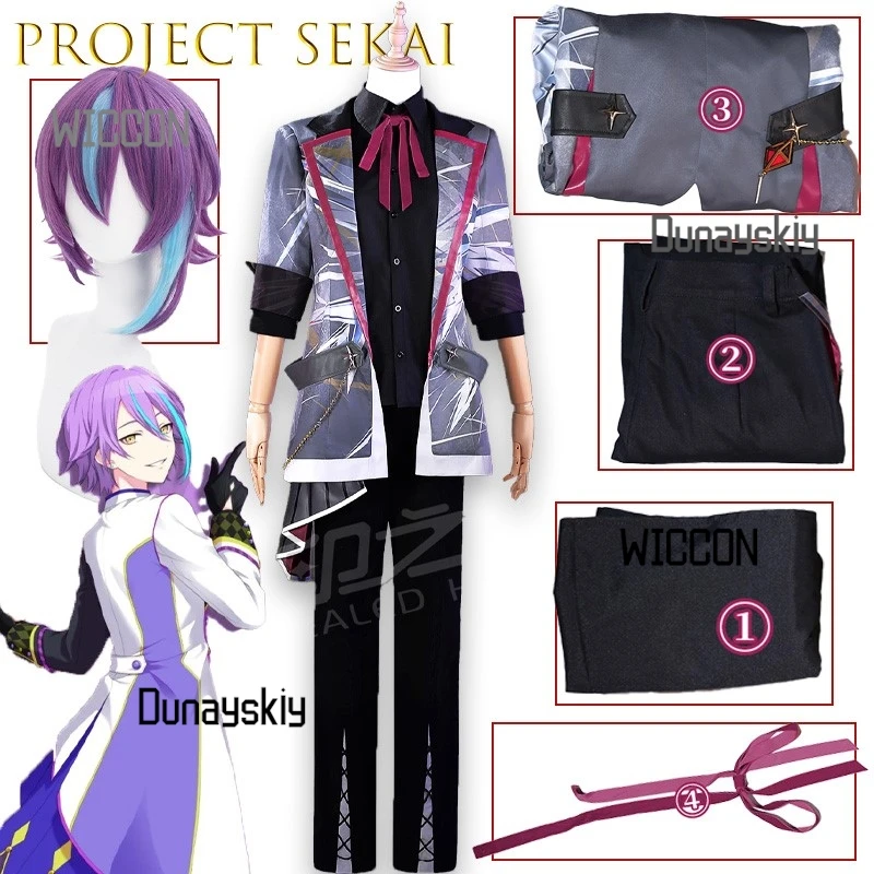 

‌‌‌‌‌‌‌Project Sekai Kamiyo Rui Cosplay Costume Male Outfit Anime Comic Con For Men Halloween Christmas Carnival Party Props‌‌