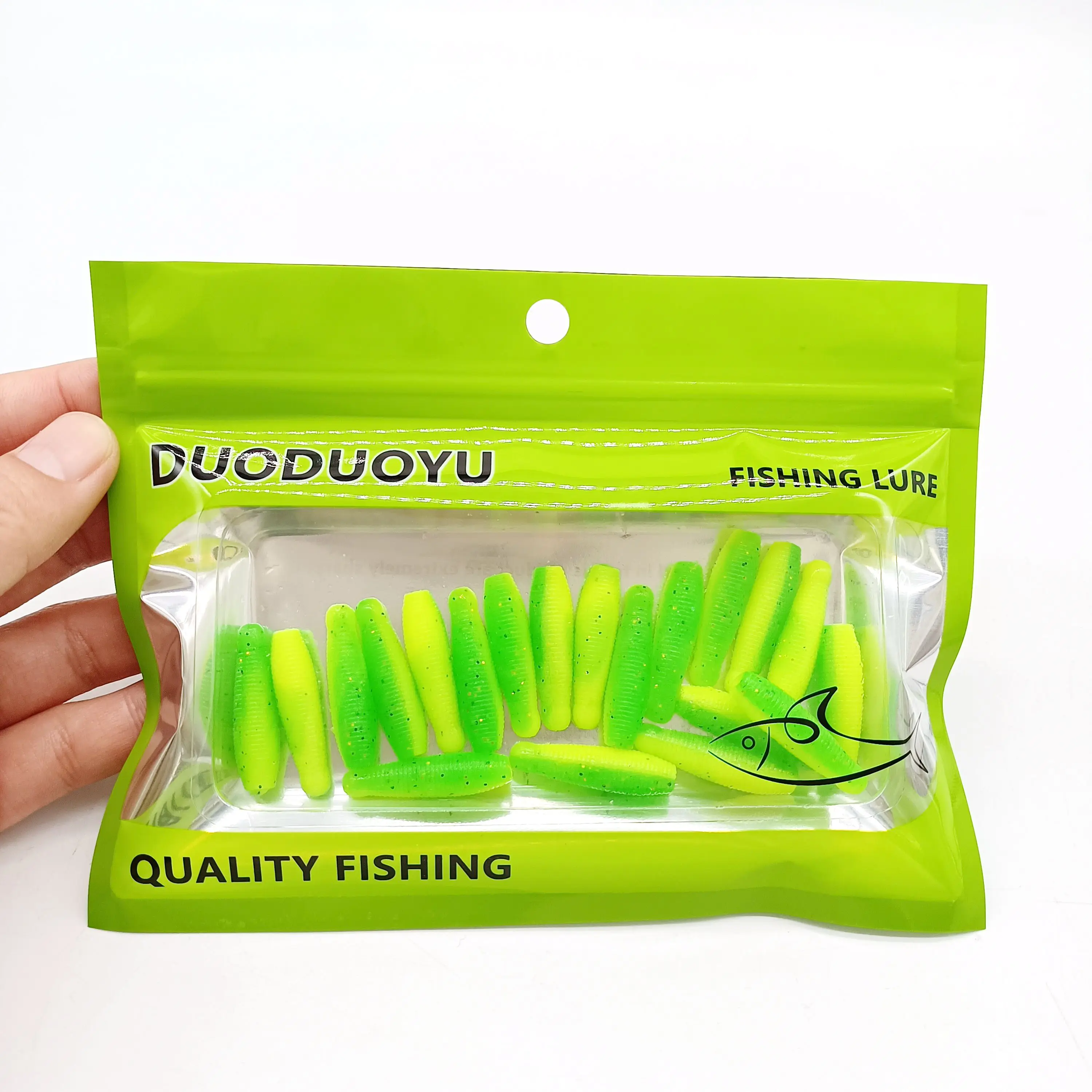 DUODUOYU 20PCS Mini Potato Fishing Lures 1.1g/30mm Add Salt High Gravity Long Cast Lures Slow Sinking Artificial Bait Tackle