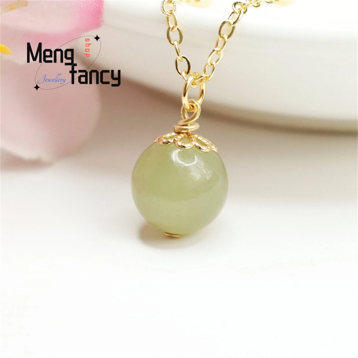 

Natural Hotan Jade Bead Collarbone Necklace Simple Generous Stylish Light Luxurious Beautiful Charm Fashion Women Luxury Jewelry