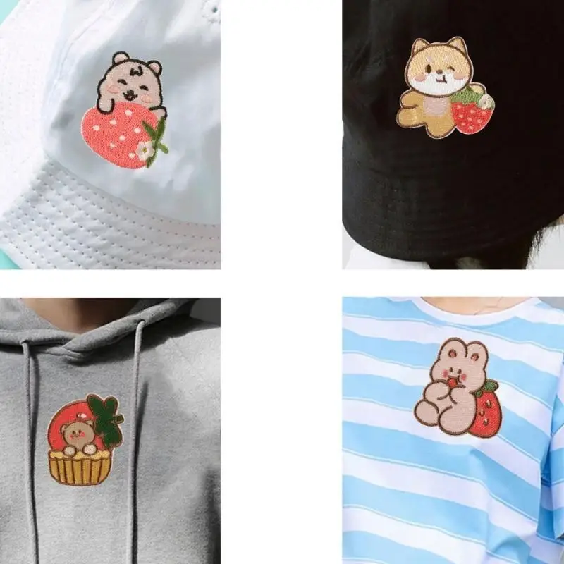 7 pcs portent du fer sur des patchs coudre sur des appliques décoratives brodées Patches Y08E