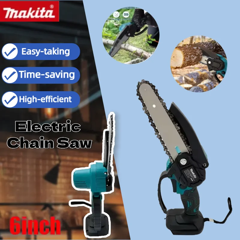마키타 6인치 전기톱 휴대용 목재 절단용 무선 전기톱 목공용 전동 공구