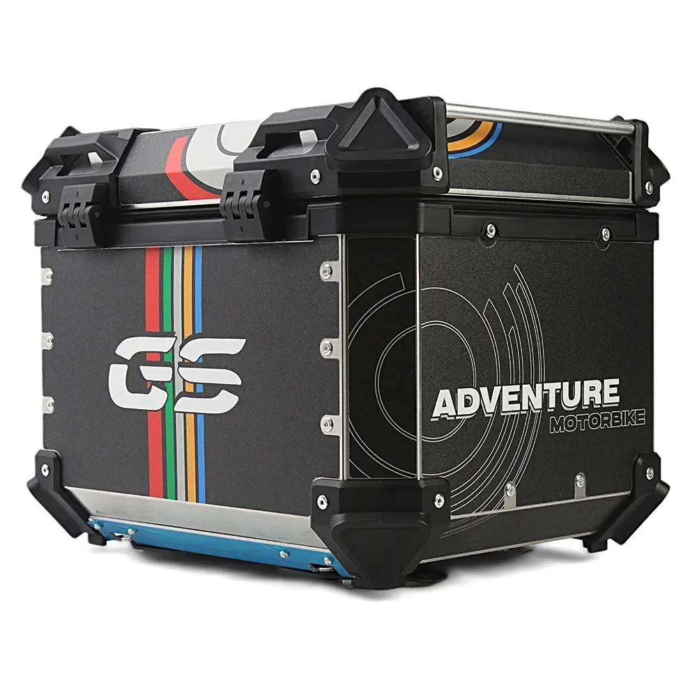 36/45L/55L Universal Motorcycle Aluminum Alloy Rear Trunk Luggage Case Top Rear Luggage Tool Cases Tail Box Helmet Storage  탑박스