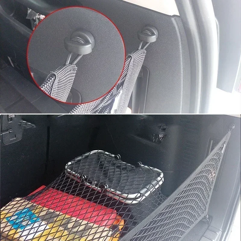 1/8pcs Universal Car Rear Trunk Envelope Cargo Net Tie Down Hook Ring Loop Hanging Mounts and Holder Trunk Organizers Auto Parts