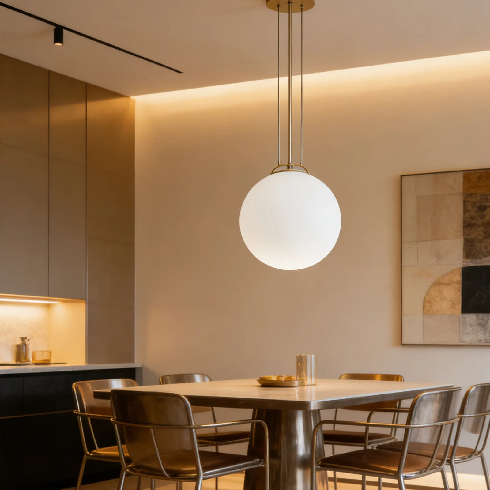 

Молочно-белый матовый стеклянный плафон-шар для подвесных светильников, потолочных вентиляторов, настенных бра и светильников.