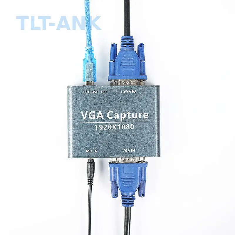 1080P VGA to USB HD Capture Card, Synchronous Audio Video, Game Streaming & Industrial Video Recording Adapter