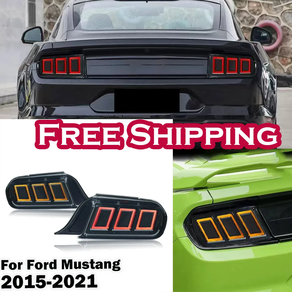 

Автомобильный задний фонарь для Ford Mustang 2015-2021, обновленный для нового динамического указателя поворота, автомобильный светодиодный задний фонарь в сборе Plug and Play