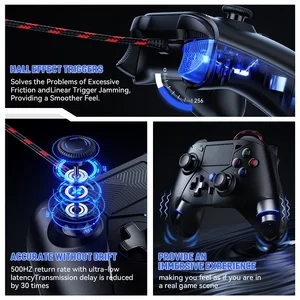 لوحة ألعاب سلكية لوحدة التحكم في الكمبيوتر الشخصي ، وحدة تحكم اهتزاز مزدوجة ، بدون تأخير ، اتصال فوري ، وحدة تحكم في الألعاب ، PS5 ، PS4 ، W ، توربو ، 2 متر أفضل 12 وحدة تحكم PS5 مبيعا - رقم 6
