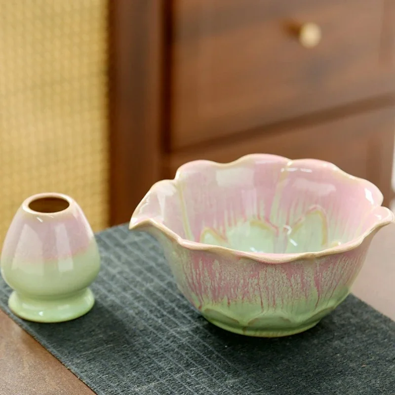 Japanese Style Ceramic Matcha Bowl Green Tea Chasen Holder Reusable Tea-Making Tools Teaware Sets Matcha Ceremony Accessories