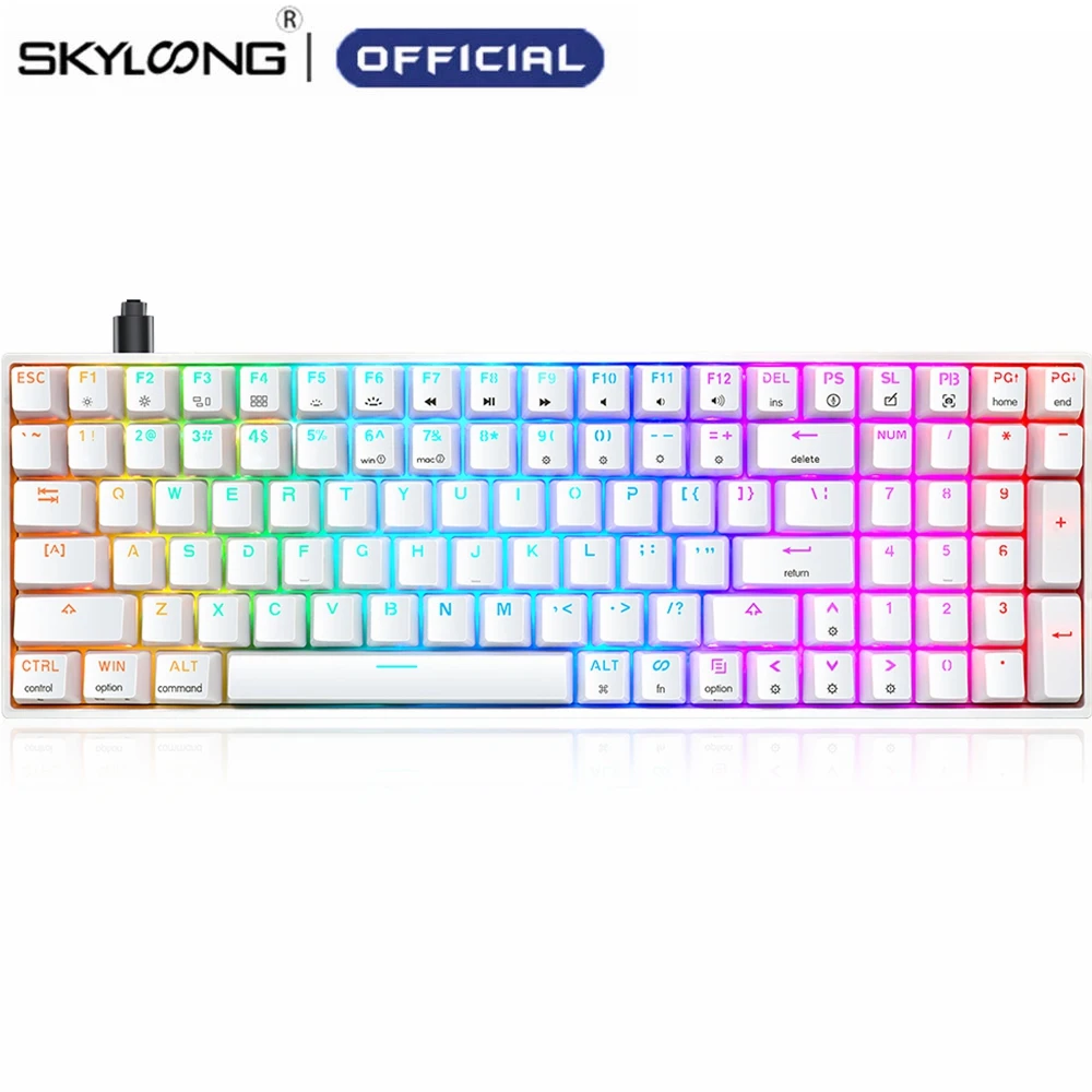 

SKYLOONG Mechanical Keyboard GK96 96 Keys 90% Gamer Wired Hot Swappable RGB Backlit Gaming Keyboard for PC Desktop Laptop Tablet