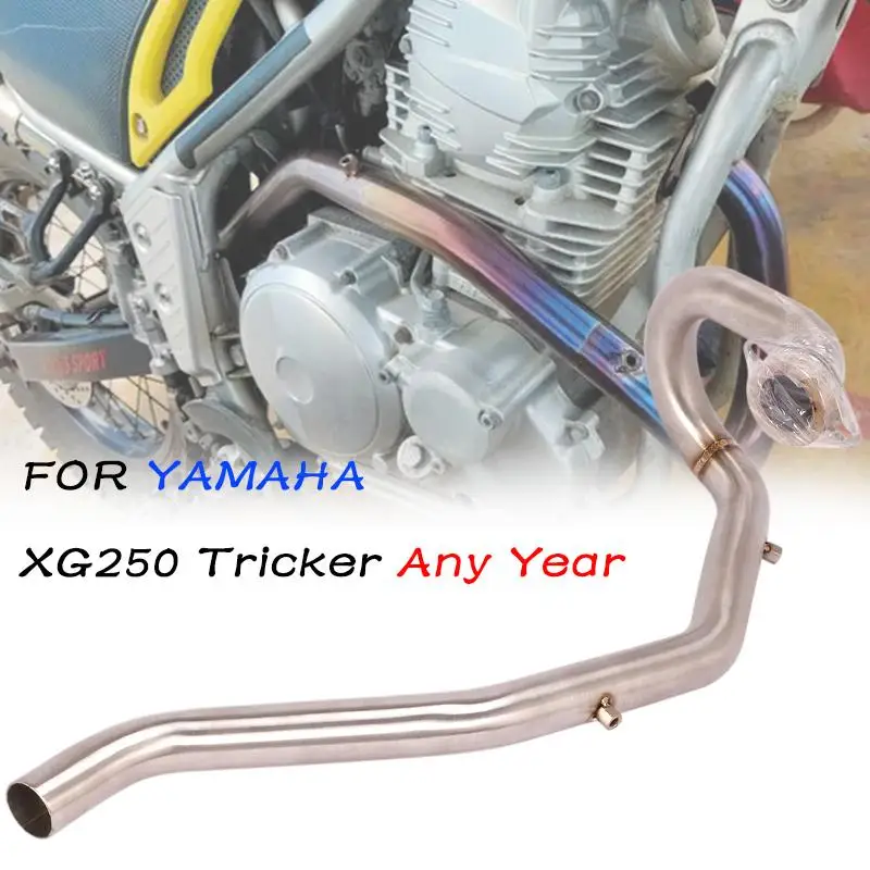 

Header Pipe For Yamaha XG250 Tricker Motorcycle Exhaust Front Mid Link Slip On Connect Original Escape Muffler Stainless Steel