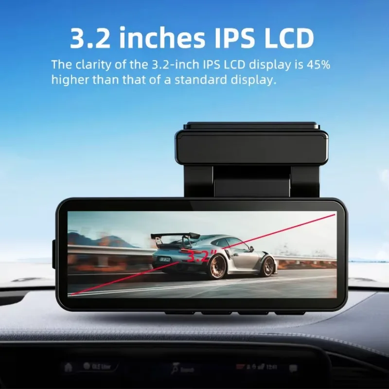 4k driving recorder front and rear 4k + 1K DVR 3.2 inch dual lens mini black box parking monitoring function is suitable