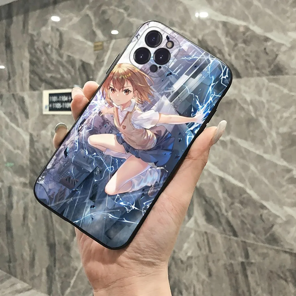 Anime A Certain Scientific Railgun Phone Case For IPhone 15 6 7 8 Plus 11 12 13 14 Pro SE 2020 MAX Mini X XS XR Back Funda Cover