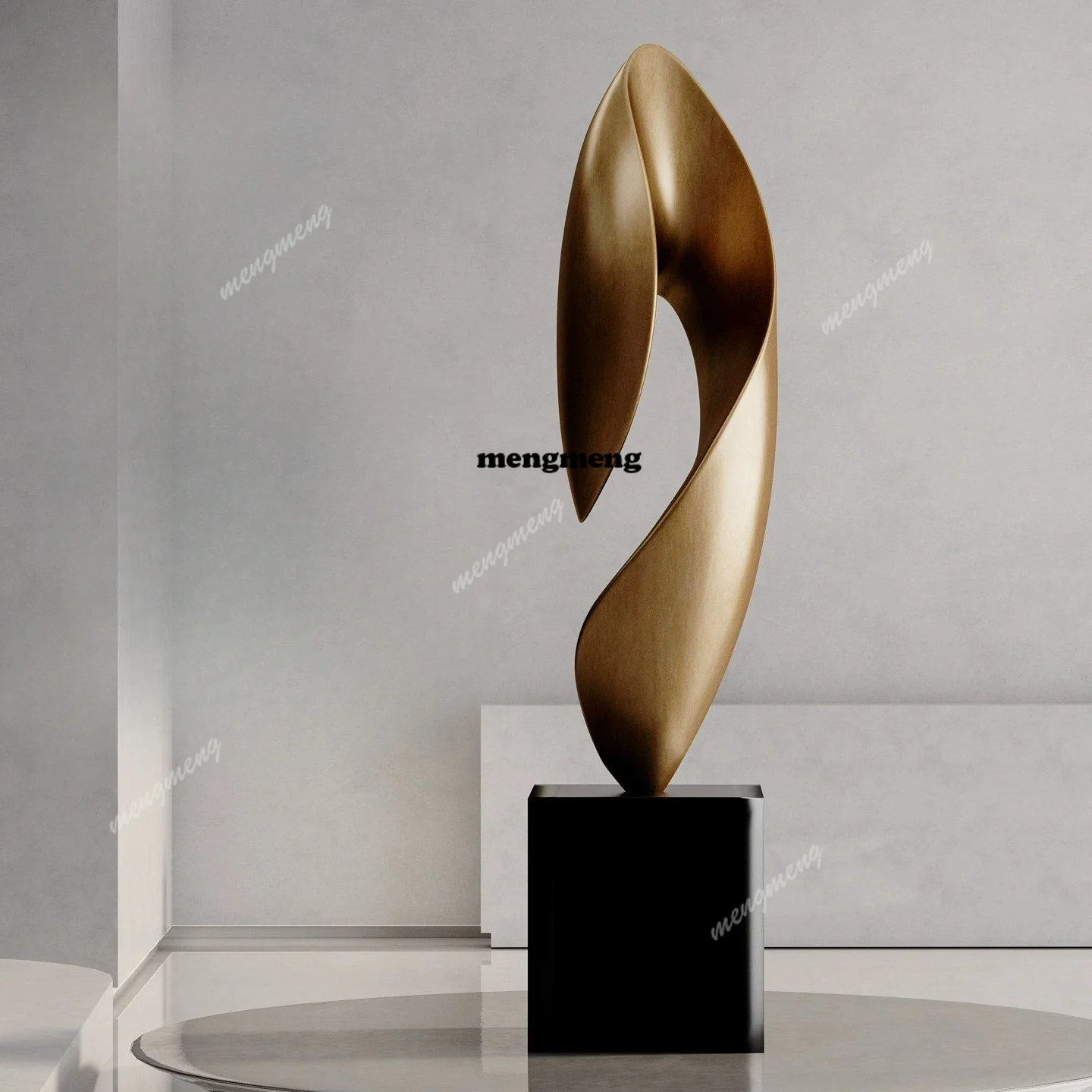 

Fiberglass Minimalist Geometric Sculpture Ornament Modern Simple Living Room Hotel Floor Art High-end Decoration