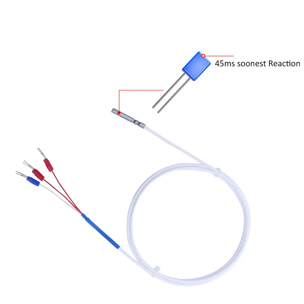 -50-200 degree liquid nitrogen cryogenic temperature 4*30mm probe 3 wire PT100 sensor waterproof