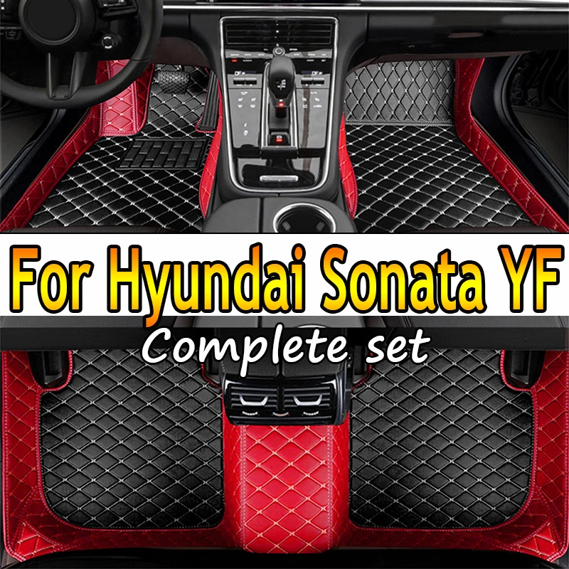 

For Hyundai Sonata YF 2014 2013 2012 2011 Car Floor Mats Interior Styling Custom Waterproof Covers Leather Carpets Decoration