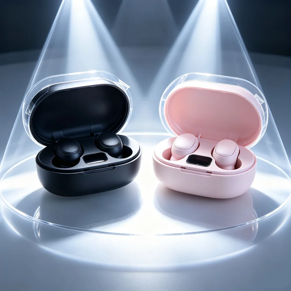 TWS Wireless Headphones Fone Bluetooth Headset Bring Natural Stereo Reproduction, Secure Ear Fit, Portable Storage for Outdoor