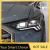 Audi Q3 2020-2023 용 자동차 전면 램프 어셈블리 업그레이드 높은 구성 LED 자동 매트릭스 헤드 라이트 듀얼 프로젝터 렌즈 액세서리 1