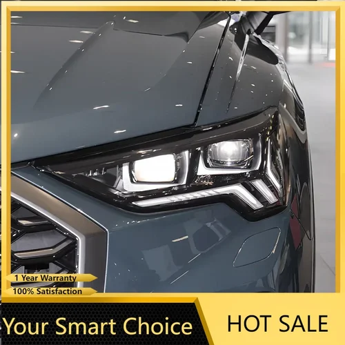 Audi Q3 2020-2023 용 자동차 전면 램프 어셈블리 업그레이드 높은 구성 LED 자동 매트릭스 헤드 라이트 듀얼 프로젝터 렌즈 액세서리