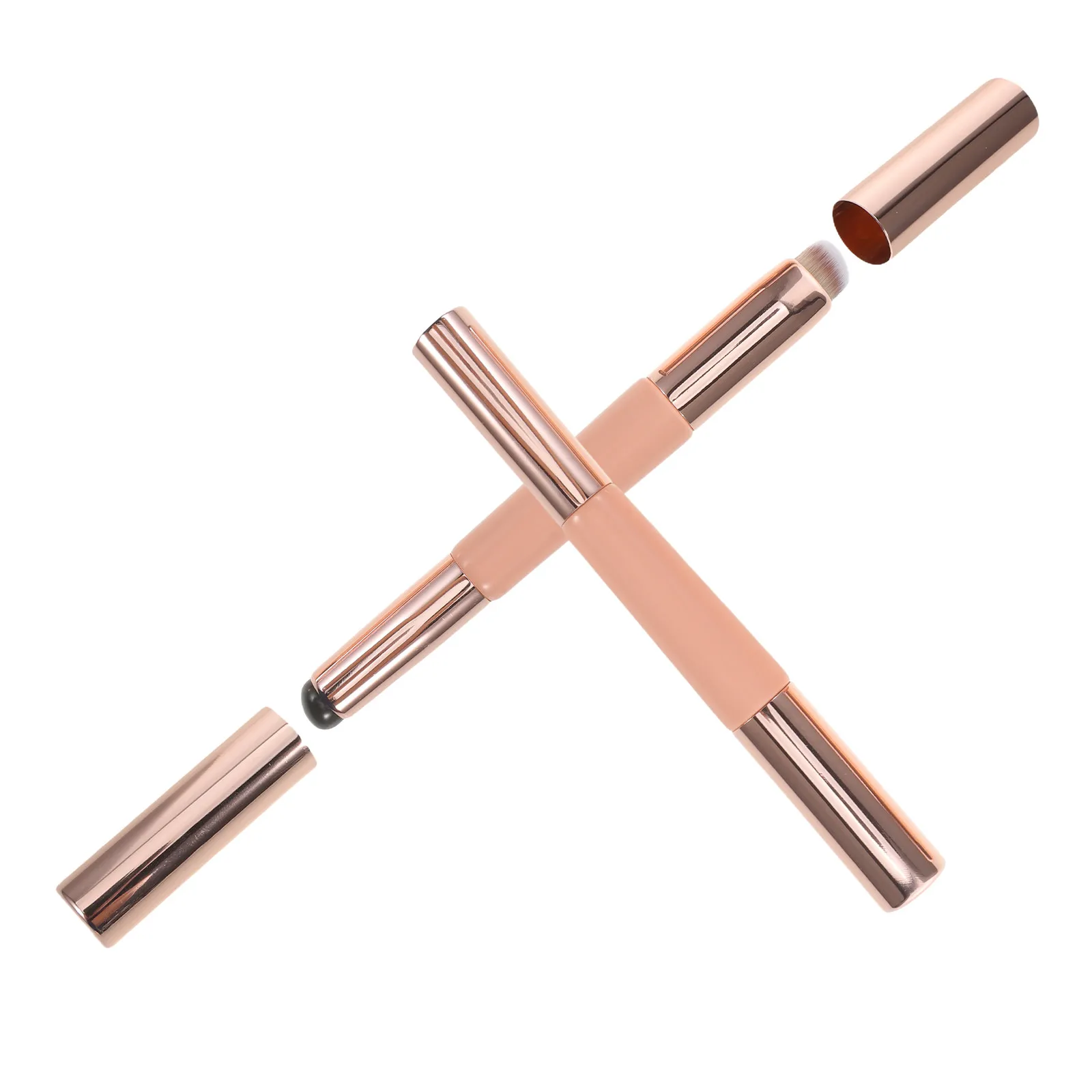 2Pcs Dual Ended Silicone Concealer Lipstick Brush Retractable Portable Makeup Brush Set Silicone Makeup Applicator