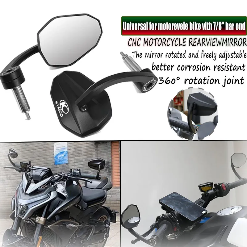 For KYMCO Xciting 250 Xciting 300 Xciting 400 CT250 CT300 AK550 2017-2020 1 Pair  Universal Scooter Bar End Handlebar Mirror