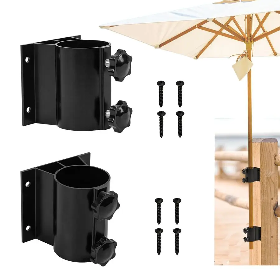 

Patio Umbrella Holder Outdoor Umbrella Stand Heavy Duty Umbrella Mount Bracket Umbrella Base Clamp Stand for Deck Railing, Fence