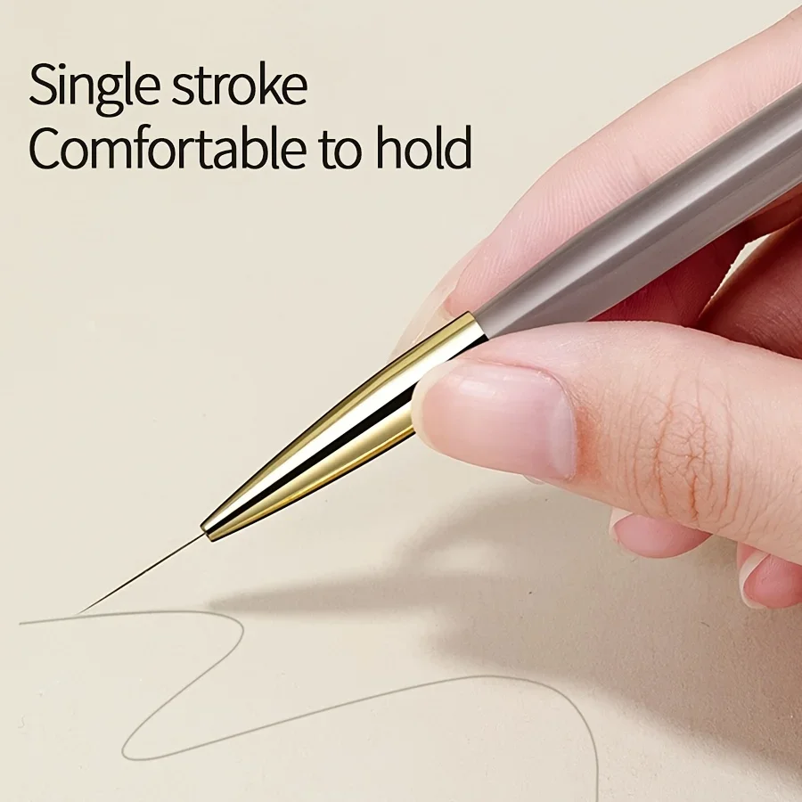 Pennello da disegno per nail art con linea sottile, penna per nail art di precisione per modelli e linee intricati, strumento professionale per unghie per l'inverno