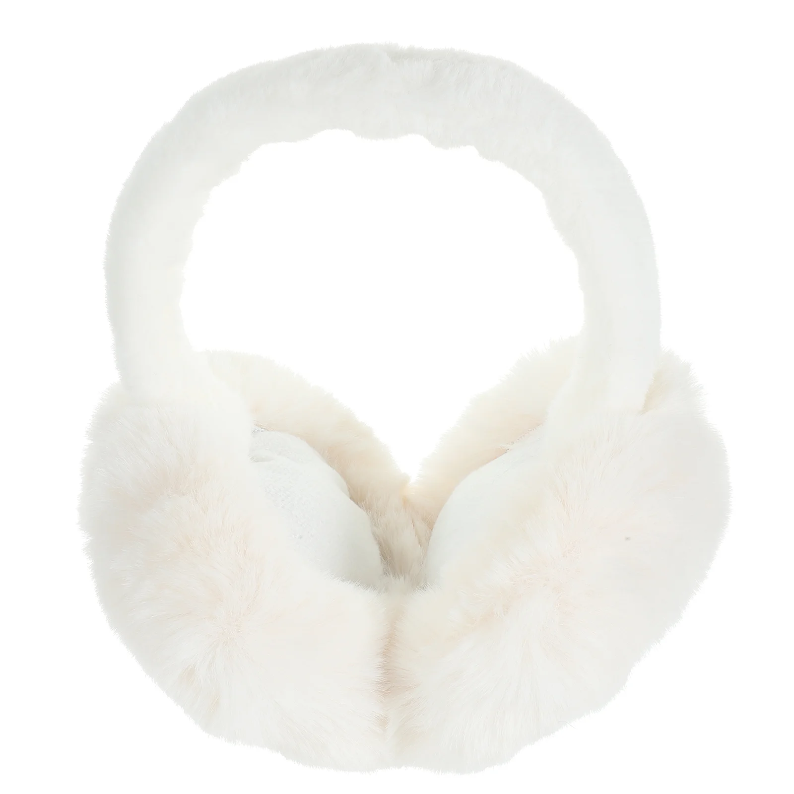 Ear Muffs Plush Warm Winter Headband for Women Artificial Cute White Child