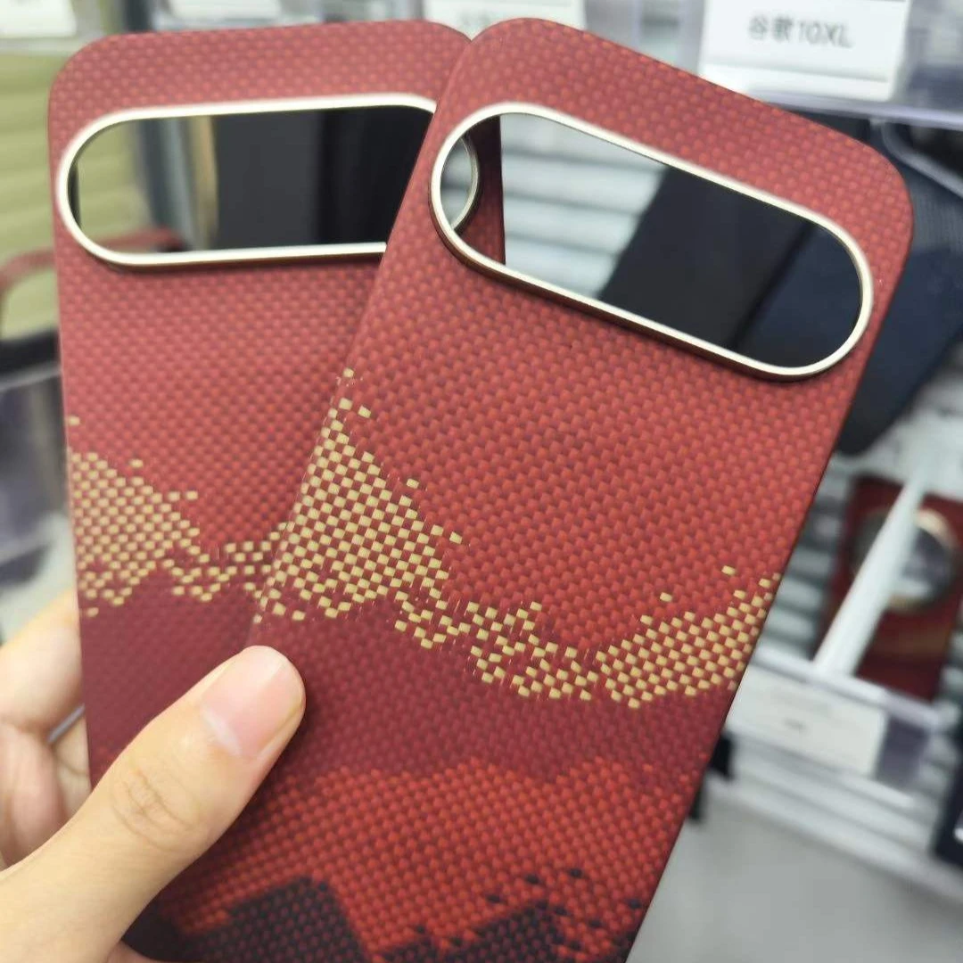 

Магнитный чехол из углеродного волокна для Google Pixel 10 Pro/10 Pro XL 9, магнитное металлическое кольцо, ультратонкий чехол из арамидного волокна