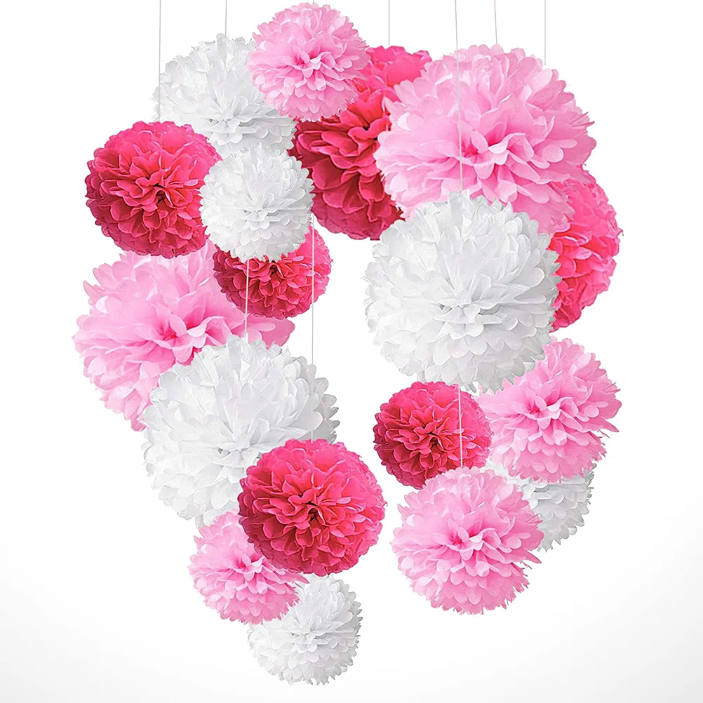 

Party Pendant Supplies Paper Decor for Hanging Ball Decors Wedding Pink Decorations