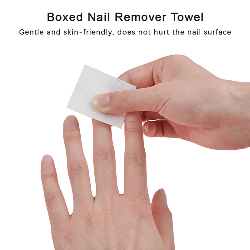 Gel removedor de esmalte toalhetes, limpador de manicure, papel sem fiapos