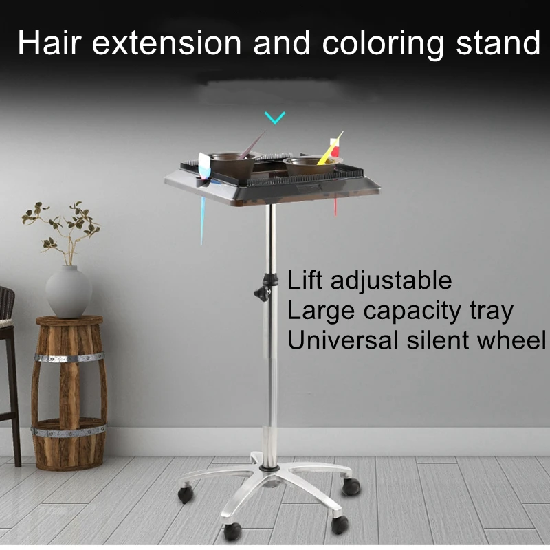 

Multi-functional hair extension frame can be lifted storage cart wig shelves hair tools cart barber store wig stand