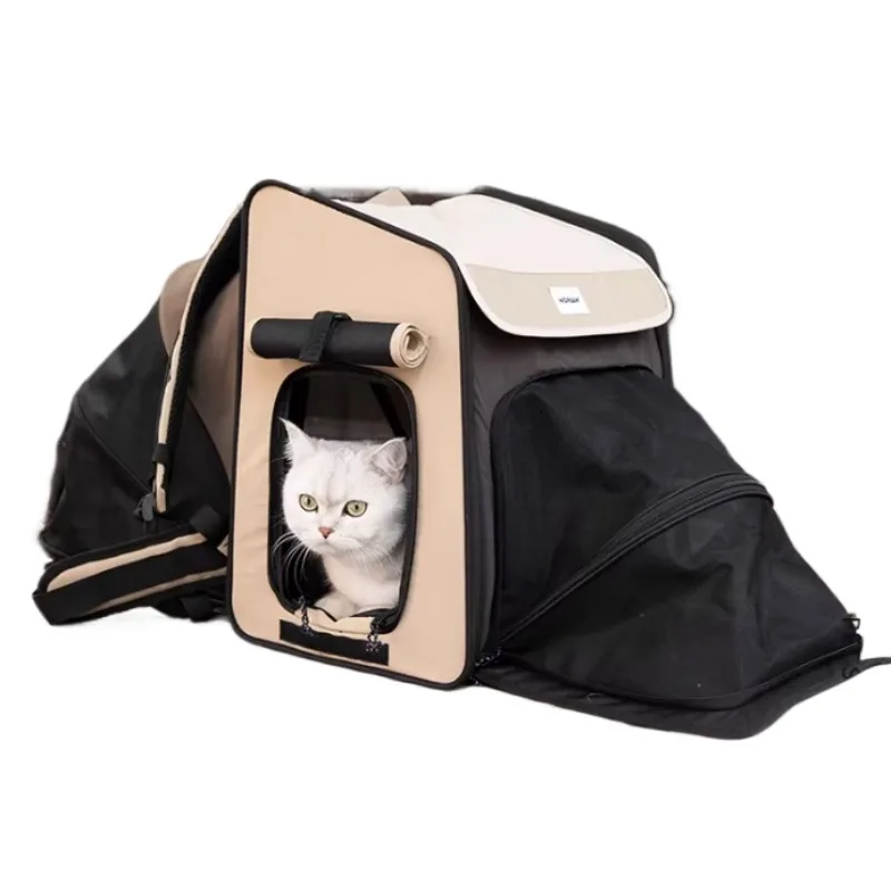 

Pet Bag Cat Dog Tent Bag with Cat Nest Large Capacity Go Out Portable Breathable Double Shoulder Cat Bag