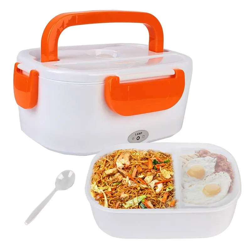 IALJ-Dinnerware Electric Heated Lunch Box Travel Car Work Heating Bento Box Car Plug Food Warmer Fast Heating Food Container