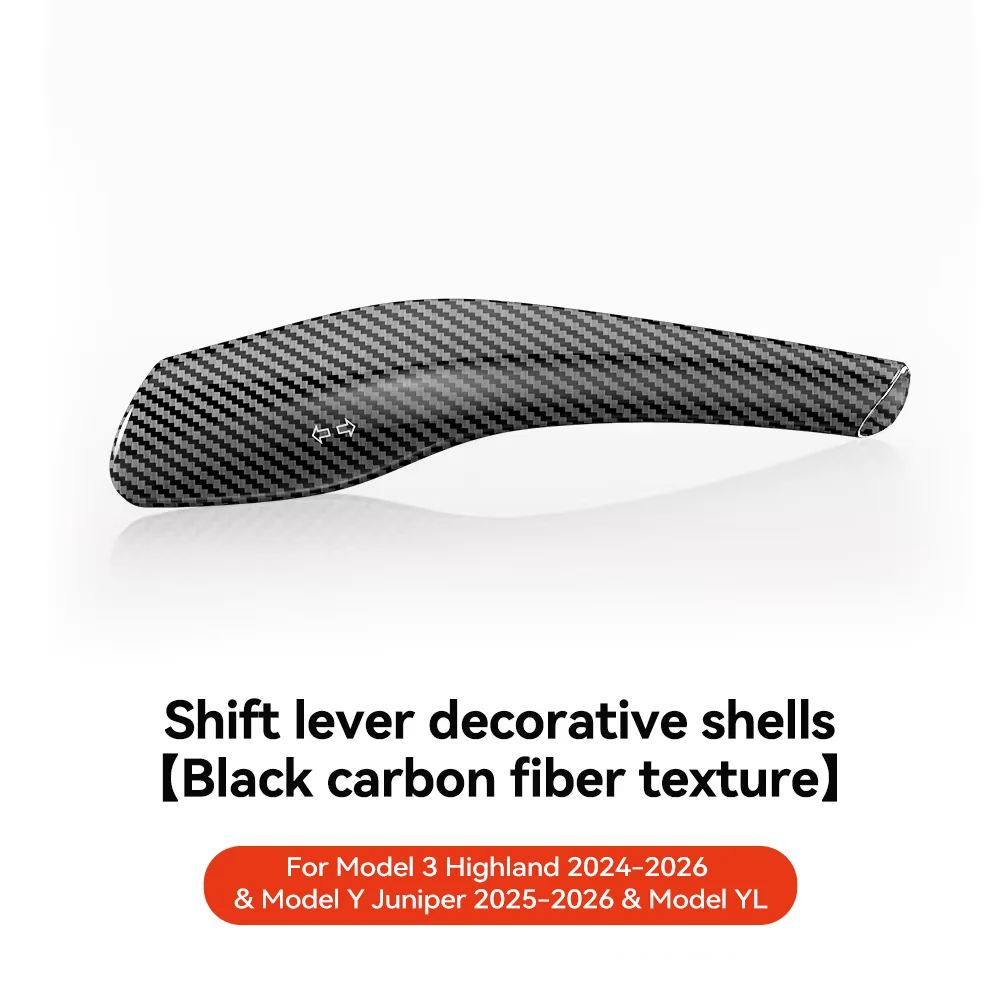 YZ Voor Tesla Model 3 YL 2025 Hoogland Juniper Koolstofvezel Versnellingspook Cover Stuurhendel Handvat Bescherming Shifter Shell