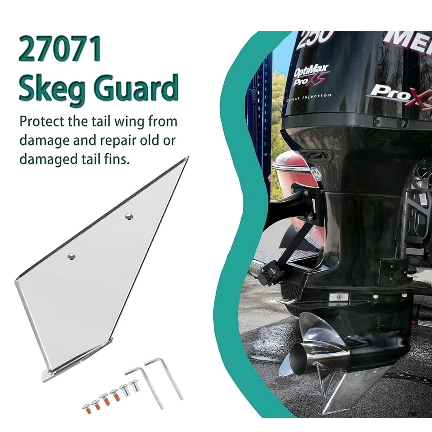 

# 27071, защитная защита от скера, безопасный/замена скеля из нержавеющей стали для Force, Honda, Mercury, Nissan TOHATSU