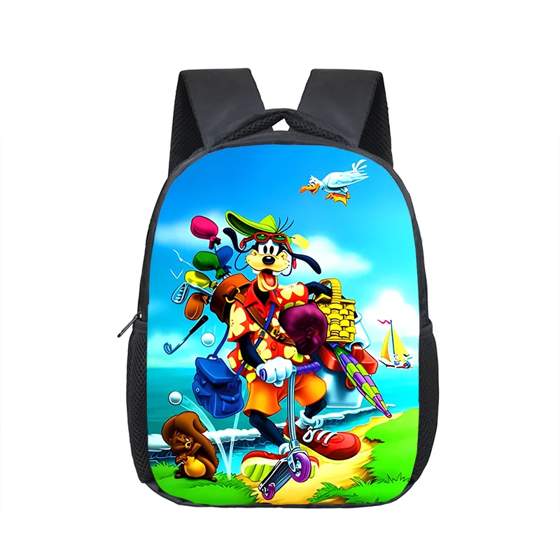 

12 inch Disney A Goofy Movie School Bag Kindergarten Children School Backpack Cartoon Girl Boy Primary Bookbag Backpack Mochila