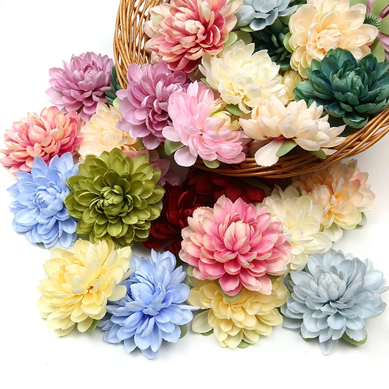 3/5PCs Artificial Flowers Head 10cm Silk Hydrangea Fake Flowers For Home Decor Garden Wedding Decoration DIY Wreath Accessories