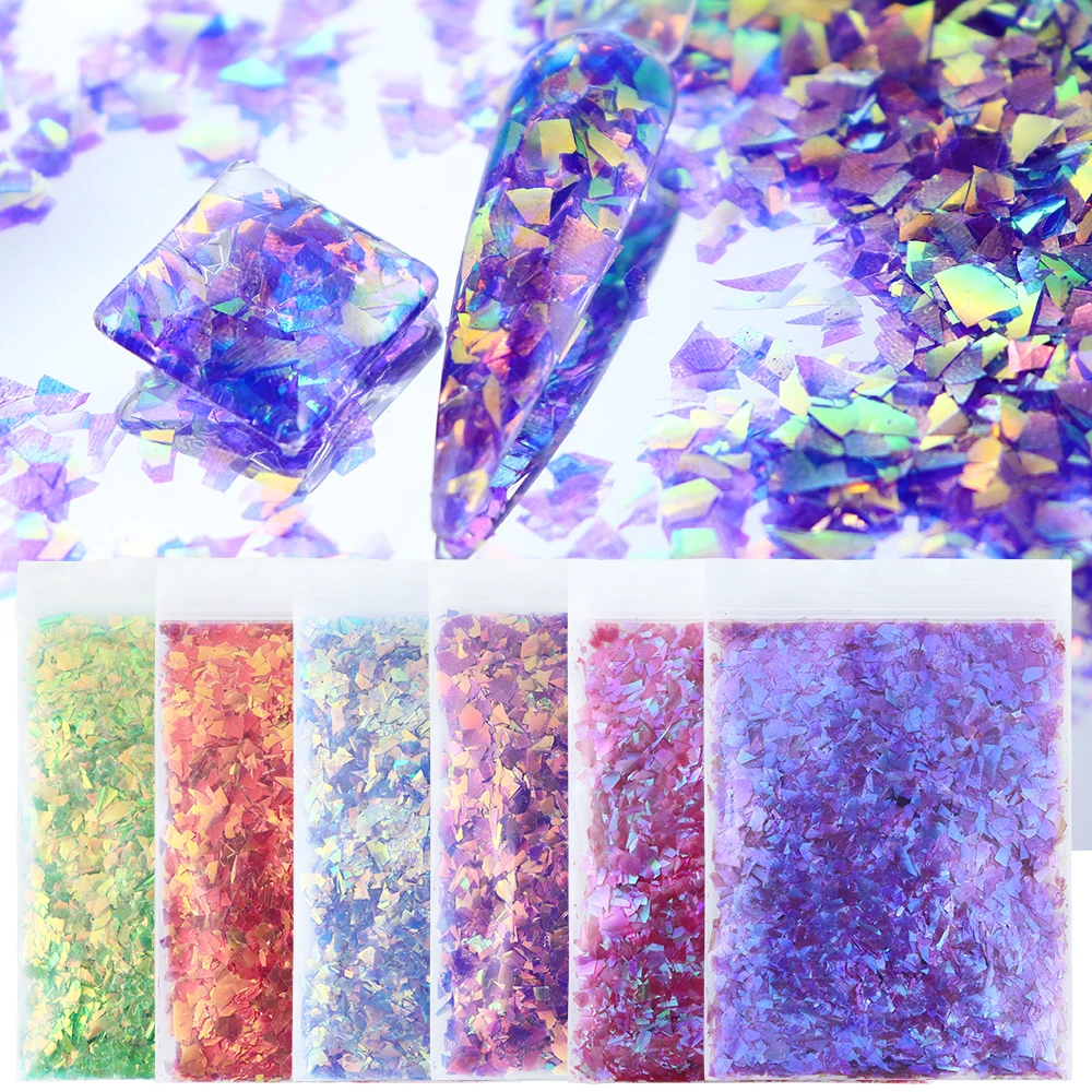 10 g Resin Filling Irregular Glitter Flakes For Epoxy Resin Fillers Fantasy Color Large Fragments Summer Jewelry Making Supplies