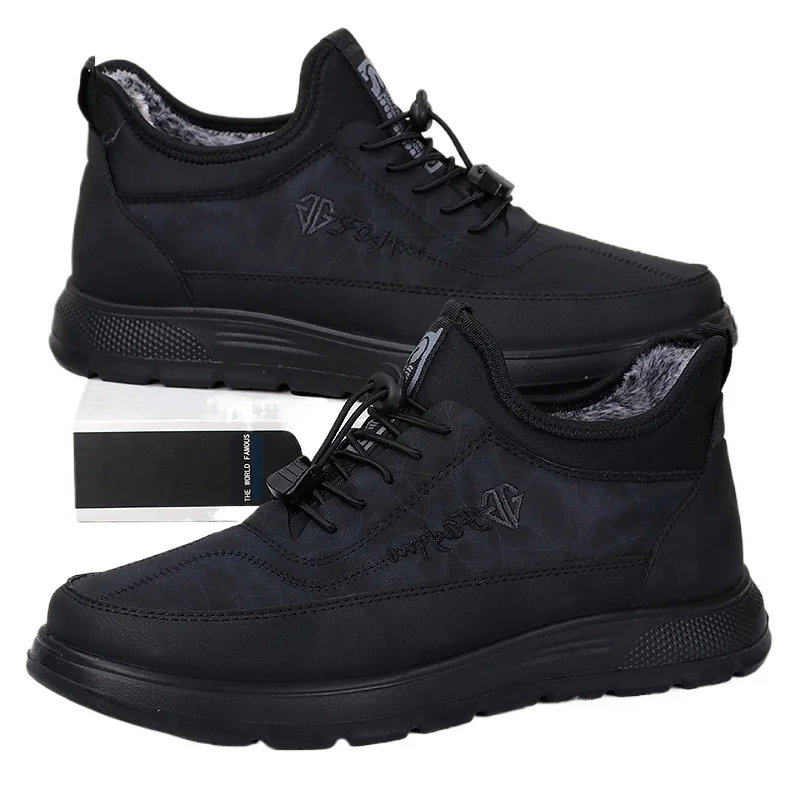 Warm And Cold Proof Comfortable Soft Waterproof And Anti Slip Waterproof  Anti Sli 2026 New Winter Men Lace Up Snow Boots