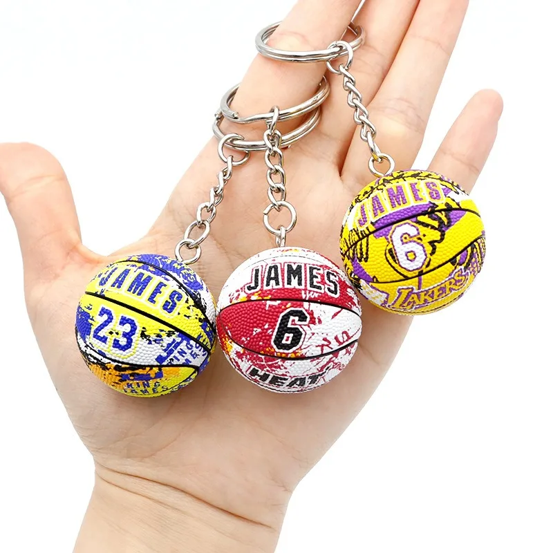 Mini championship trophy basketball model Keychain sports mini souvenir pendant car decoration collection gifts Christmas gifts