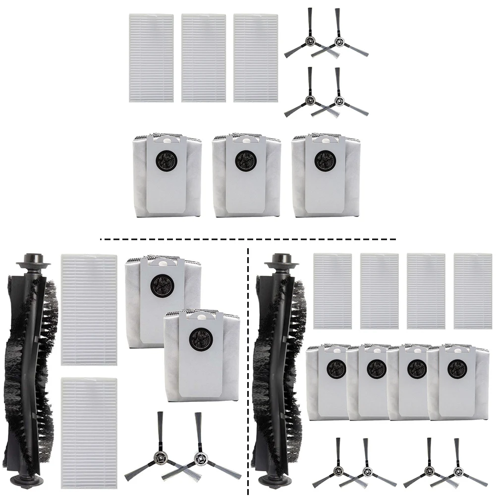 

7/10/13pcs 1 Set For BObsweep Ultra-Vision RC400 Robotic Vacuum Cleaner Replacement Filters, Main Brush, Side Brushes, Dust Bags