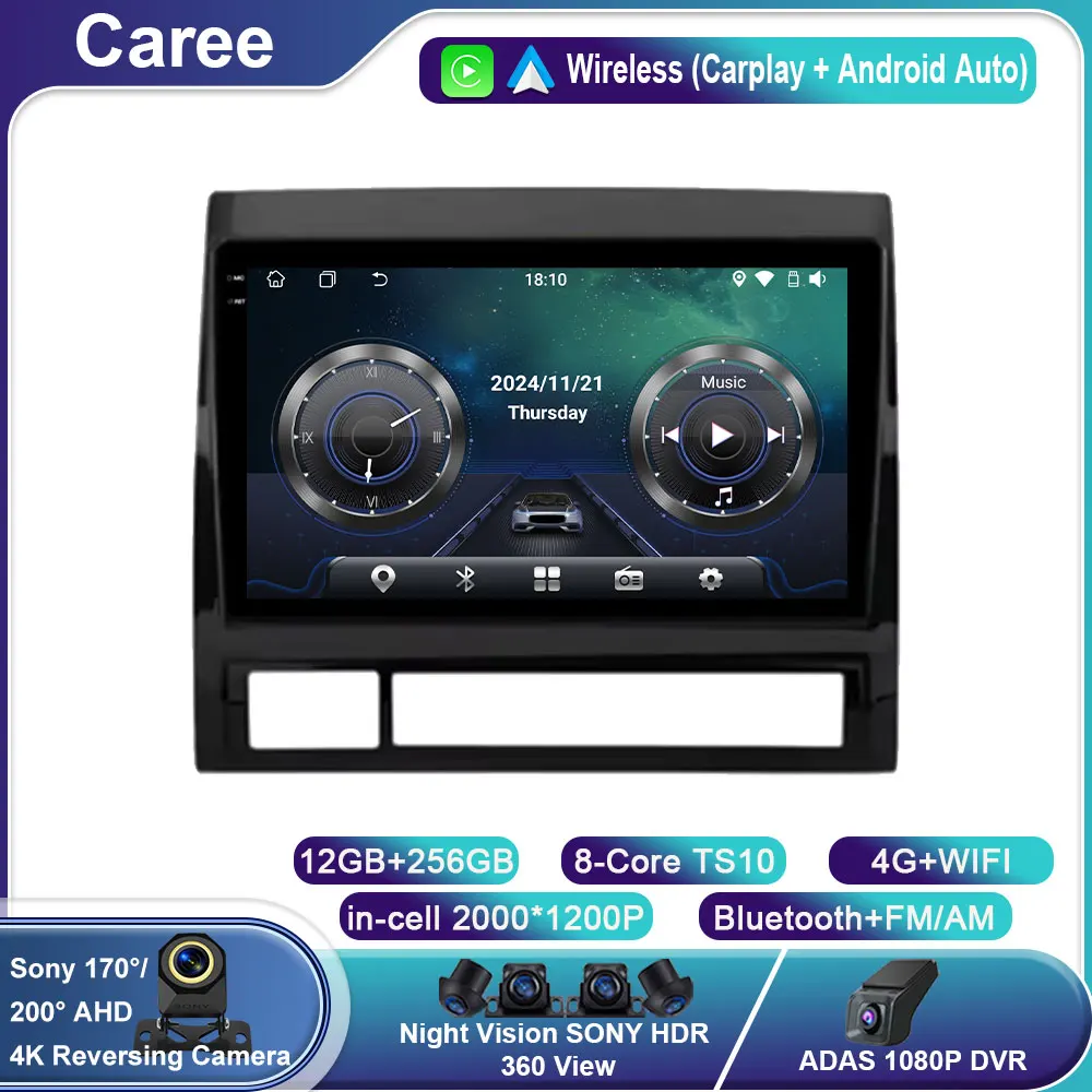 

For Toyota Tacoma 2 N200 Hilux 2005 - 2015 Car Android Intelligent System DSP Stereo 4G Navi GPS WiFi IPS Touch Screen Bluetooth