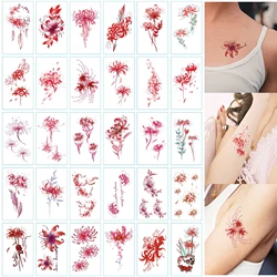 30Sheets Equinox Flower Pattern Temporary Tattoo Stickers